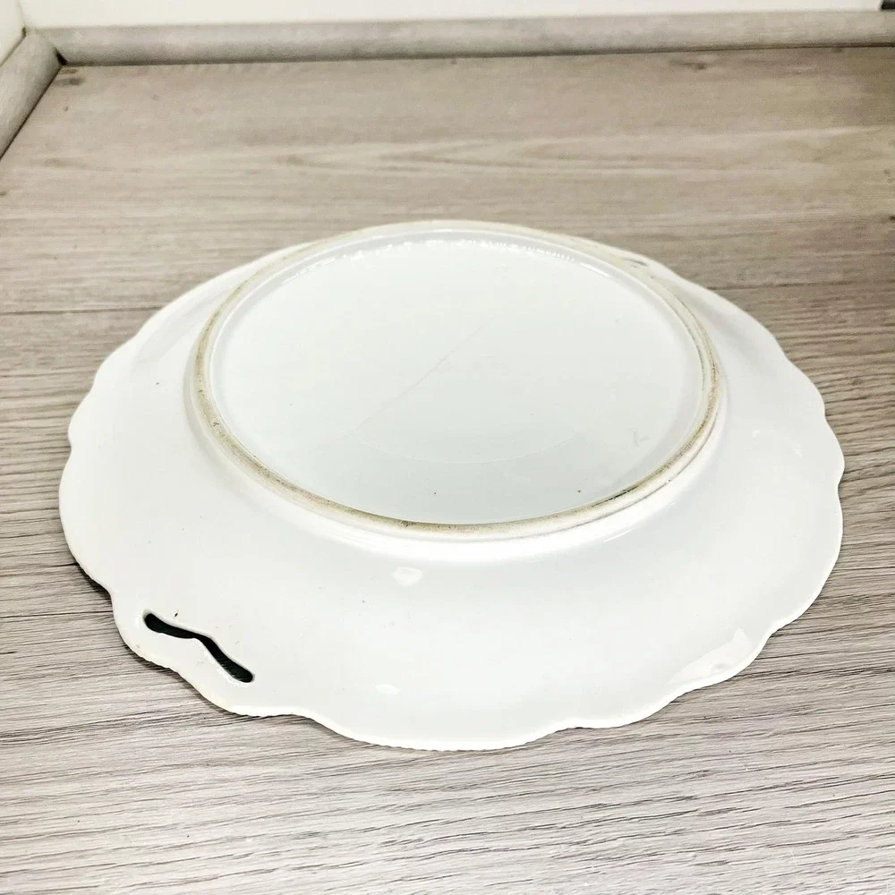 Antique Floral Platter with Handles‎ and Pink Roses